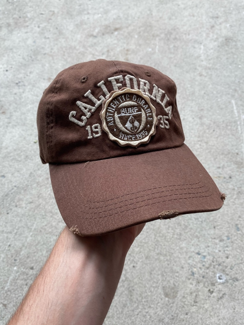 Y2k Brown California Adjustable Cap